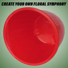 Kuber Industries Flower Pot | Flower Pots for Indoor & Outdoor | Plastic Pot for Gardening | Planter for Flower | Balcony Flower Pot with Drain Holes | Duro Flower Pot | 8 Inch | Pack of 2 | Red