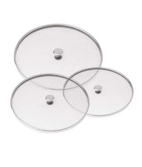 Heart Home Stainless Steel Vessel Net Cover/Lid/Strainer/Splash & Splatter Guard- Set of 3 (7,8,9 Inch) (Silver)
