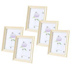 Kuber Industries Photo Frame For Home Décor|Use Horizontal & Vertical|Crystal Clear Glass|Perfect For Home, Office And Shop "16.7x21.8CM"-Pack of 5 (Cream)