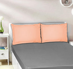 Kuber Industries Breathable & Soft Cotton Pillow Cover for Sofa, Couch, Bed - 29x20 Inch, Set of 6 (Peach)