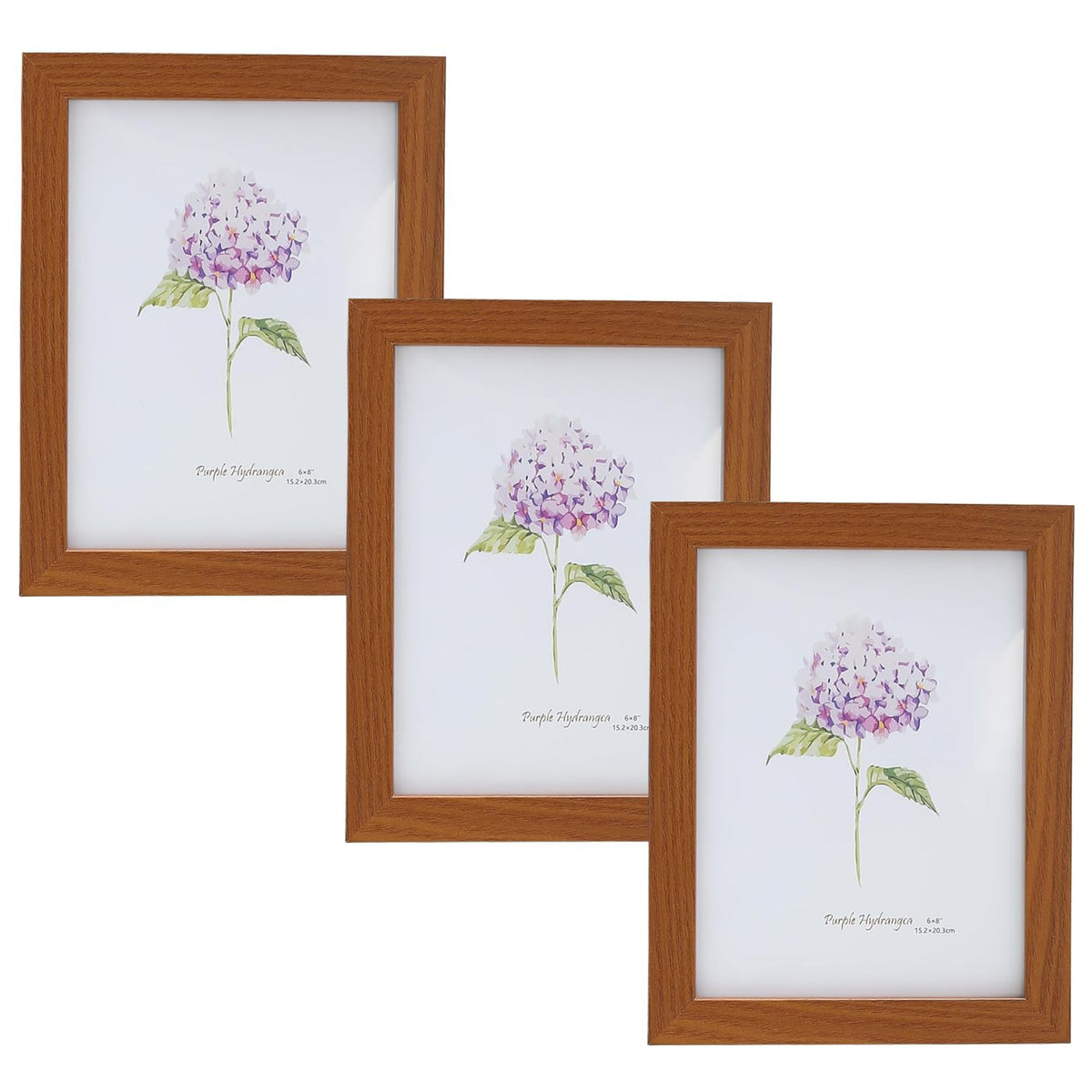 Kuber Industries Photo Frame For Home Décor|Use Horizontal & Vertical|Crystal Clear Glass|Perfect For Home, Office And Shop "16.7x21.8CM"-Pack of 3 (Brown)