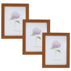 Kuber Industries Photo Frame For Home Décor|Use Horizontal & Vertical|Crystal Clear Glass|Perfect For Home, Office And Shop "16.7x21.8CM"-Pack of 3 (Brown)