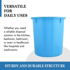 Heart Home Dustbin|Open Dustbin|Plastic Garbage Dustbin|Dustbin for Kitchen|Dustbin for Bathroom|Office Dustbin|Plain Sada Dustbin|5 LTR|Light Blue