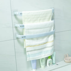 Kuber Industries Towel Hanger for Bathroom | Wall Mounted Cloth Hanger|Multipurpose Cloth & Napkin Holder | Self-Adhesive DIY Installation|Bathroom & Kitchen Organizer | Pack of 6 |Blue