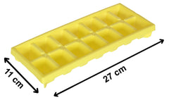 Heart Home Ice Cube Bin Box Trays 2 Pack Stackable Ice Storage Container and Trays, BPA Free-Pack of 2 (Yellow), Standard