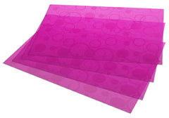 Kuber Industries Circle Design 4 Pieces PVC Refrigerator/Fridge Multipurpose Drawer Mat Set(Pink)-CTKTC032308