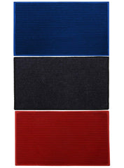 Kuber Industries Modern Anti Slip Door Mat (Blue and Maroon and Grey, Microfibre, Standard, Pack of 1)