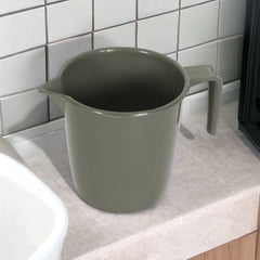 Heart Home Bathroom Mug | Plastic Bath Mug for Bathroom | Bath Mug | Mug for Bathroom | Mug for Toilet | Washroom Jug | 111 Bath Mug | 1 LTR | Pack of 6 | Gray