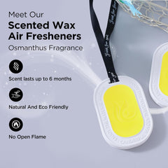 Homestic Wax Air Wardrobe Freshener | Pack of 2 | Yellow-Osmanthus Fragrance | 45g Each -Lasts Up to 6 Months | Air Freshener for Home Drawer Closet Cars Wardrobe | Natural and Eco Friendly