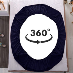 Kuber Industries Waterproof Double Bed Mattress Cover|Breathable Terry Cotton Surface & Elastic Fitted Mattress Protector,6 x 6.5 Ft. (Dark Blue) (Pack of 6)