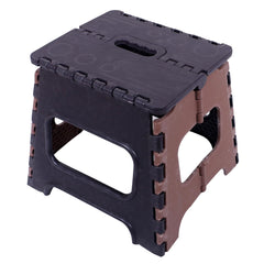 Kuber Industries 12 Inch Foldable Stool for Traveling|Heavy-Duty Step Stool for Adults|Perfect for Bathroom, Kitchen, Garden-Pack of 3 (Brown)