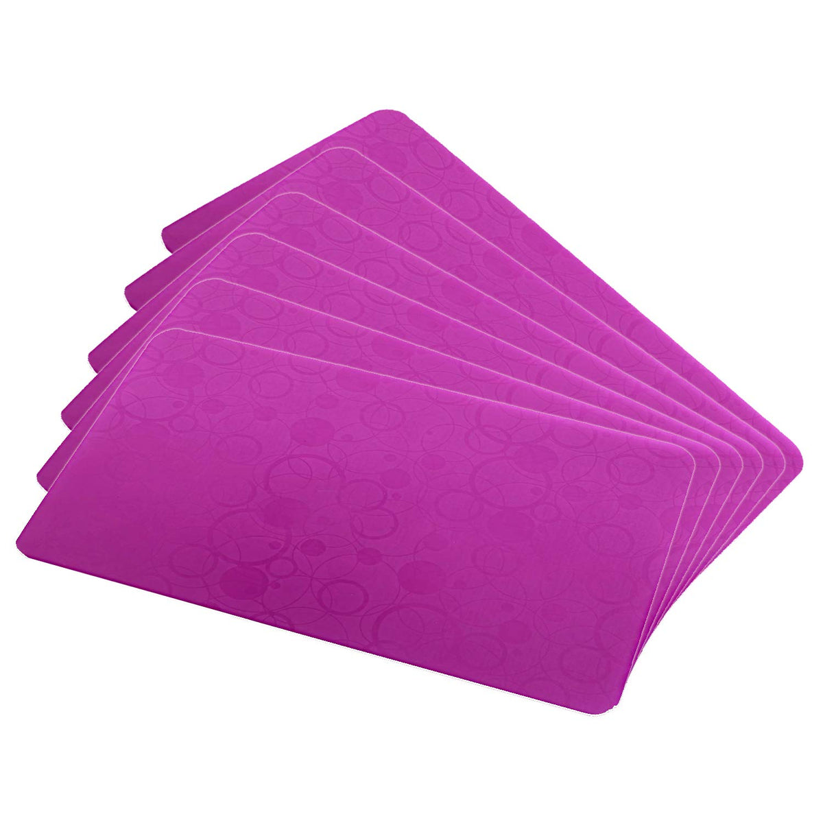 Kuber Industries Circle Design 6 Piece PVC Refrigerator Drawer Mat Set - Pink-CTKTC28803,Standard