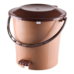 Heart Home Pedal Dustbin|Plastic Pedal Dustbin|Kitchen Waste Paper Bin|Dustbin For Bedroom|5 Liter Dustbin (Coffee)