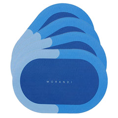 Homestic Pack of 4 Floor Mat|Super Absorbent,Quick Dry|Anti Slip Mat for Bathroom Floor|Durable,Odor Free & Easy to Clean Bathroom Mat|No Shedding,Dirt Resistant|HY-02|40 x 60 cm,Blue