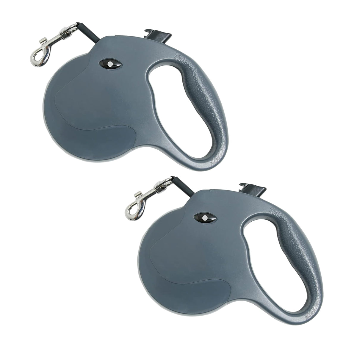 Kuber Industries Retractable Dog Leash|One Button Break with Safety Lock|Automatic & Non-Slip Handle|WINDOG-1092|Soft Padded Handle for Comfort Grip|Pet Training & Walking Accessory|Grey (Pack of 2)