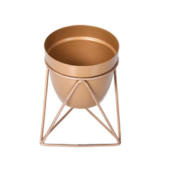 Homestic Planter | Planter Stand for Garden | Plant Stand for Home | Planter Pot Stand for Outdoor | Gamla Stand for Home | Metal Indoor Pots with Drainage Hole | Set of 1 | Gold