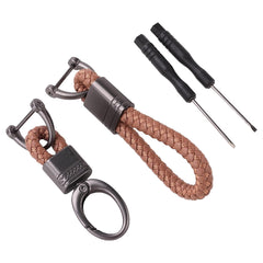 Kuber Industries Keychain/Keyring/Key Tag|Car Key Clip, Key Holder, Key Organizer|Pack of 6| (Brown)