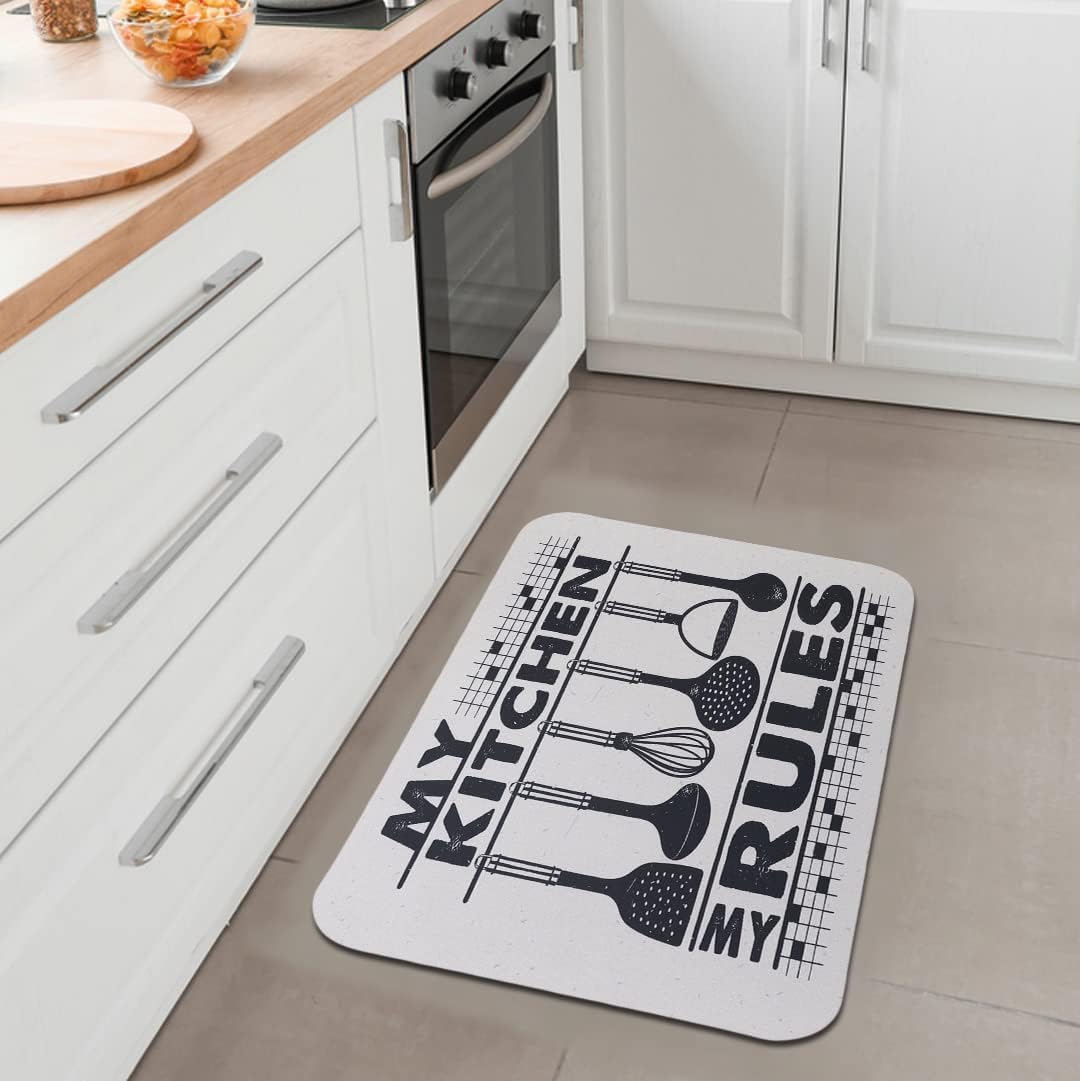 Homestic PVC Kitchen Floor Mat|Anti-Skid Backing|Mats for Kitchen Floor |Easily Washable|Idol for Home, Kitchen Entrance| CF-220808 | Multi