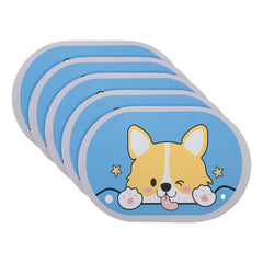 Kuber Industries Bath Mat | PVC Bathroom Mat | Shower Bath Mat | Floor Tub Mat | Diatom Mud Oval Mat | Anti-Skid Shower Bathroom Mat | CF-220818 |Pack of 5| Blue