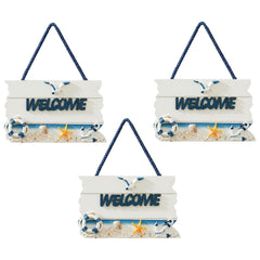 Kuber Industries Door Decor Panel|Wall Hanging Wooden Frame Board-Pack of 3 (White)