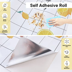 Kuber Industries PET Wallpaper for Walls Kitchen and Kids’ Room I Self-Adhesive, Oilproof, Heat Resistant and Waterproof I DIY Floral Design Wall Sticker I Pack of 1 Roll, 60cmx300cm