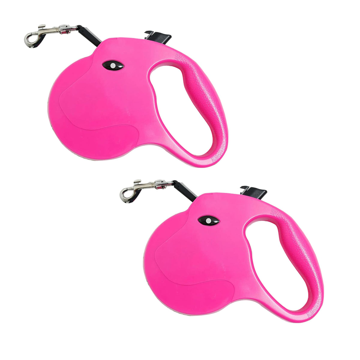 Kuber Industries Retractable Dog Leash|One Button Break with Safety Lock|Automatic & Non-Slip Handle|WINDOG-1092|Soft Padded Handle for Comfort Grip|Pet Training & Walking Accessory|Red (Pack of 2)