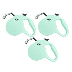 Kuber Industries Retractable Dog Leash|One Button Break with Safety Lock|Automatic & Non-Slip Handle|WINDOG-1092|Soft Padded Handle for Comfort Grip|Pet Training & Walking Accessory|Green (Pack of 3)