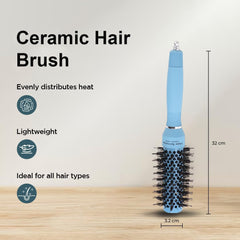 Kuber Industries Hair Brush | Bristles Brush | Hair Brush with Paddle | Sharp Hair Brush for Woman | Suitable For All Hair Types | TGX525..-TGX5232 |Pack of 6| Ice Blue