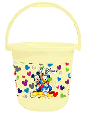 Kuber Industries Disney Team Mickey Print Multipurpose Plastic Bucket,16 LTR (Pink & Cream)-Pack of 2 -HS_35_KUBMARTS17408