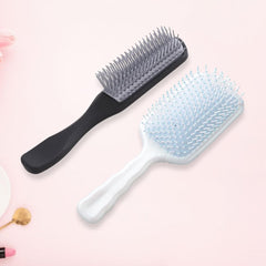 Kuber Industries Hair Brush | Flexible Bristles Brush | Hair Brush with Paddle | Straightens & Detangles Hair Brush | Suitable For All Hair Types | Hair Brush Styling Hair | Set of 4 | Blue & Black