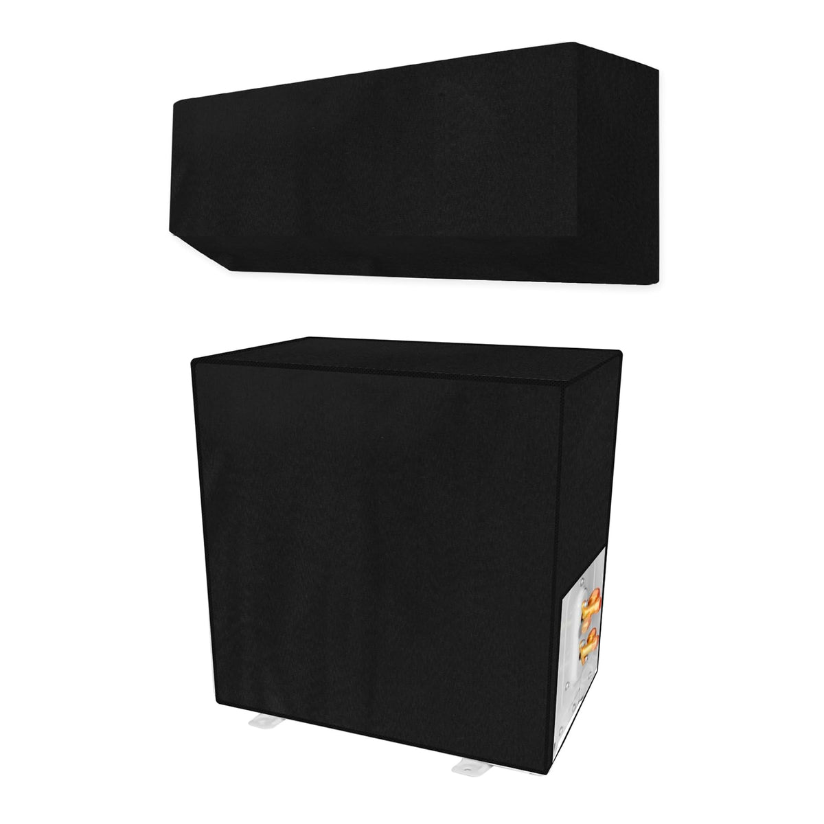 Heart Home Split AC Cover | PVC Plain AC Cover | Outdoor Condenser AC Cover | AC Cover for Indoor & Outdoor | AC Cover for Dust Protection | 1.5 Ton Ac Cover | Black
