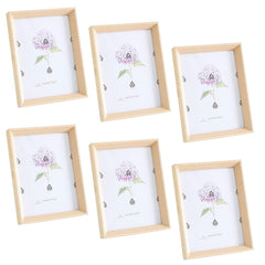 Kuber Industries Photo Frame For Home Décor|Use Horizontal & Vertical|Crystal Clear Glass|Perfect For Home, Office And Shop "16.7x21.8CM"-Pack of 6(Natural)