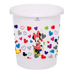 Heart Home Disney Team Mickey Print Plastic Dustbin/Garbage Bin/Waste Bin, 5 Liters (White) -HS_35_HEARTHS17340