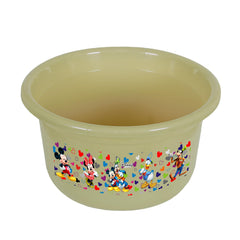 Kuber Industries Disney Bath Tub | Versatile Utility Gaint Tub | Plastic Bath Tub for Baby | Clothes Washing Tub for Bathroom | Feeding Pan Tub | TUB-25 LTR | Pack of 2 | Beige