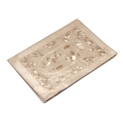 Kuber Industries Floral Design PVC 6 Piece Reversible Dining Table Place Mat Set - Gold