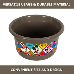 Heart Home Disney Check Bath Tub | Versatile Utility Gaint Tub | Plastic Bath Tub for Baby | Clothes Washing Tub For Bathroom | Feeding Pan Tub | TUB-25 LTR | Pack of 2 | Multi