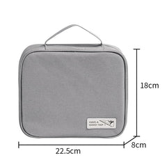 Kuber Industries Cosmetic Storage Case|Makeup Kit Box for Women|Small Vanity Case|Pouch for Home & Travel|Two Compartment|Zipper Closure (Grey)