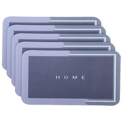 Kuber Industries Bath Mat | PVC Bathroom Mat | Shower Bath Mat | Floor Tub Mat | Diatom Mud Mat | Anti-Skid Shower Bathroom Mat | CF-220806 |Pack of 5| Light Gray