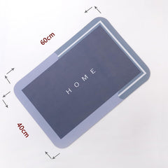 Homestic Bath Mat | PVC Bathroom Mat | Shower Bath Mat | Floor Tub Mat | Diatom Mud Mat | Anti-Skid Shower Bathroom Mat | CF-220806 | Light Gray