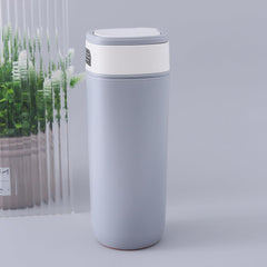 Kuber Industries Anti-Fall Insulated Coffee Tumbler with Suction Bottom | Leak-Proof Stainless Steel Tumbler | Coffee Tumbler with Lid and Handle | 480 ML | Gray