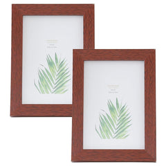 Kuber Industries Photo Frame For Home D�cor|Use Horizontal & Vertical|Crystal Clear Glass|Perfect For Home, Office And Shop "10.4x14.2CM"-Pack of 2 (Brown)