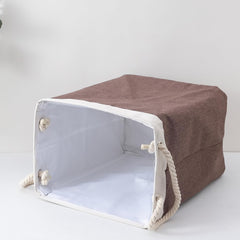 Kuber Industries Laundry Basket For Clothes|Foldable Laundry Hamper|Basket For Toys, Dirty clothes, Storage "45 LTR"-Pack of 4 (Brown)