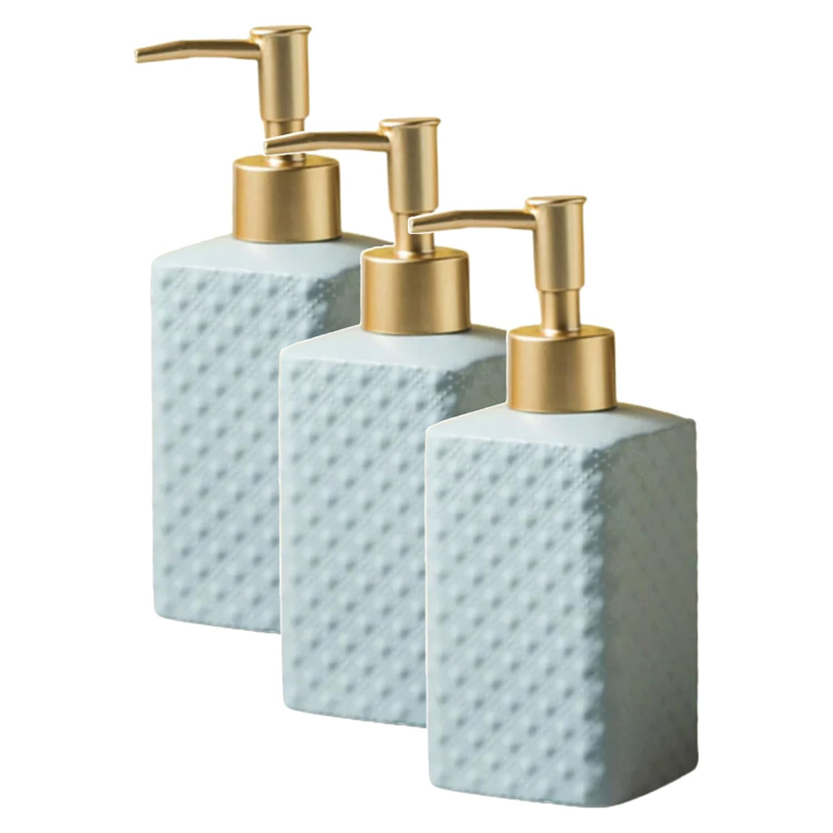 Homestic Liquid Soap Dispenser | Handwash Soap Dispenser | Soap Dispenser for Wash Basin | Shampoo Dispenser Bottle | Bathroom Dispenser Bottle | 3 Piece | 350 ml | ZX021GY | Gray