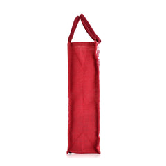 Heart Home Bottle Bag | Jute Carry Bag | Water Bottle Cover | Wine Bottle Bag | Reusable Bottle Bag with Handle | Bottle Bag for Office | Warli-Print Gift Bag | Red