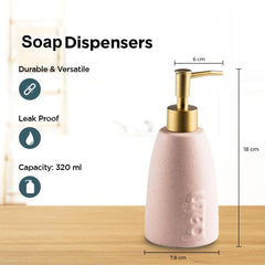 Homestic Liquid Soap Dispenser | Handwash Soap Dispenser | Soap Dispenser for Wash Basin | Shampoo Dispenser Bottle | Bathroom Dispenser Bottle | ZX044GN | 320 ml | Green