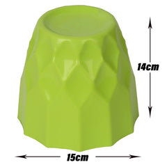 Heart Home Flower Pot | Flower Planter Pots for Indoor | Flower Pots for Outdoor | Pot for Garden & Balcony Flowering | Flower Plants Pot | Barfi Flower Pot | 6 Inch | Pack of 6 | Multi