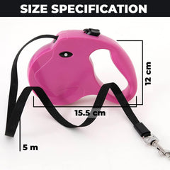 Kuber Industries Retractable Dog Leash|One Button Break with Safety Lock|Automatic & Non-Slip Handle|WINDOG-1092|Soft Padded Handle for Comfort Grip|Pet Training & Walking Accessory|Red (Pack of 2)