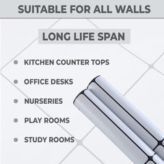 Kuber Industries PET Wallpaper for Walls of The Living Room and Bedroom|Self-Adhesive, Oilproof, Heat Resistant and Waterproof|DIY Modern Designer Wall Sticker|Set of 2 Rolls, 60cmx300cm(Pack of 6)