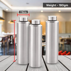Heart Home Stainless Steel Water Bottle, Set of 4, 1000 ml Each
