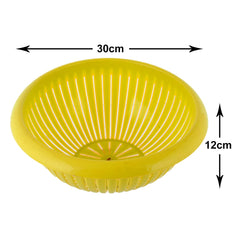 Heart Home Multifunctional Plastic Drain Strainer, Colander, Washing Basket for Home Kitchen Supplies - Pack of 2 (Green)-50HH01863